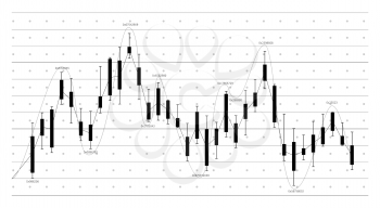 Abstract black trade diagram on white