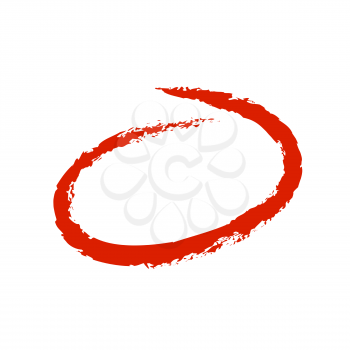 Red calendar mark icon on white