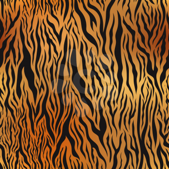 Bright colour tiger skin, detailed seamless pattern