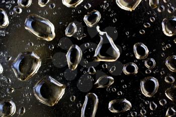 Background covered with water drops in  close-up view