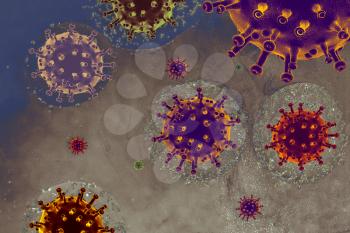 Coronavirus disease (COVID-19 )outbreak and coronaviruses influenza background.