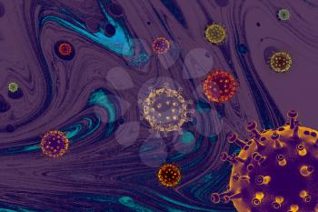 Coronavirus disease (COVID-19 )outbreak and coronaviruses influenza background.