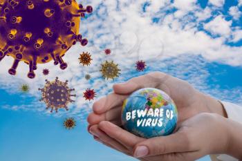 Coronavirus pandemy warning. Stay home on quarantine. Covid-19 epidemy.