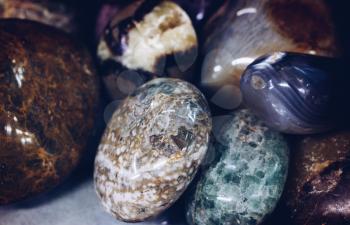 natural mineral gemstones of a certain type in view