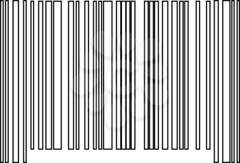 The barcode the black color icon vector illustration