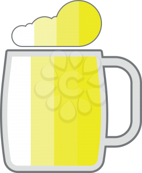 Glass of beer it is color icon . Simple style .
