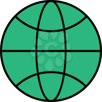 Globe it is color icon . Simple style .