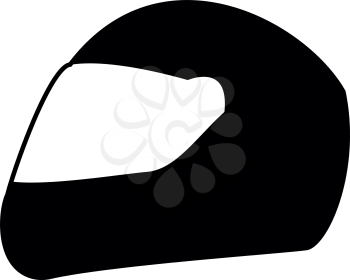 Racing helmet it is the black color icon .