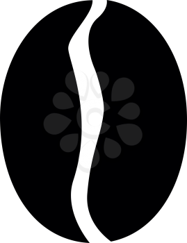 Coffee bean it is the black color icon .