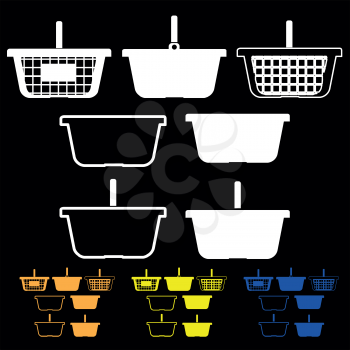 Basket for shopping white orange yellow blue  Different style