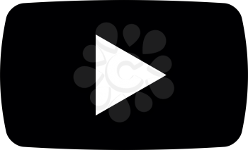 Play button icon black color vector illustration flat style simple image