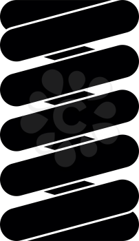 Spring coil icon black color vector illustration flat style simple image