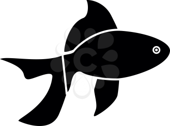 Fish it is black color icon .