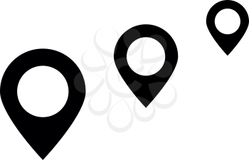 Location way it is black icon . Flat style