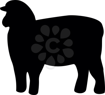 Sheep silhouette black it is black color icon .