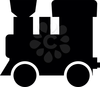 Steam locomotive - train black it is black color icon .