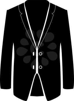Business suit black it is black color icon .