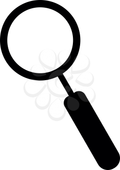 Magnifying glass the black color it is black icon .