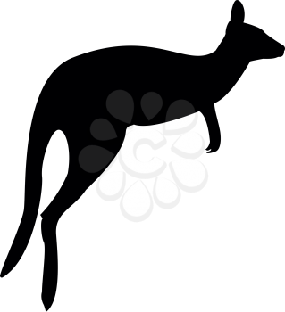 Kangaroo it is the black color icon .