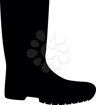 Rubber boots it is the black color icon .