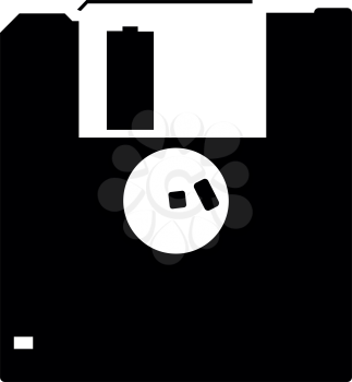 Floppy disk  it is the black color icon .