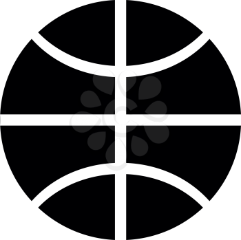 Basketball ball it is black color icon .