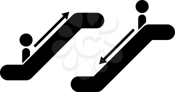 Escalator black icon .