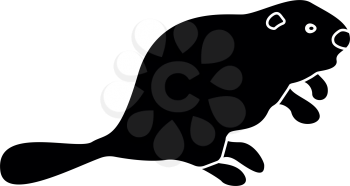 Beaver black icon .