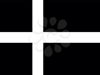 Flag of Denmark icon black color vector illustration flat style simple image