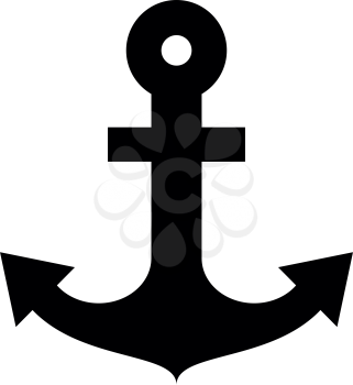 Ship anchor for marine nautical design icon black color vector illustration flat style simple image