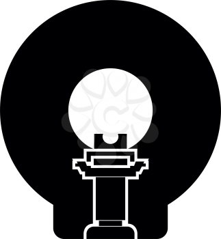 MRI diagnostic icon black color fill illustration Flat style
