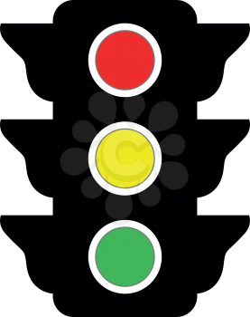 Traffic light  it is icon . Simple style .