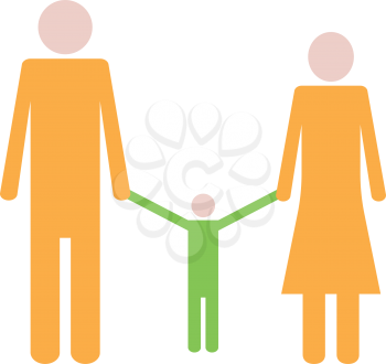 Family  set  it is color icon . Simple style .