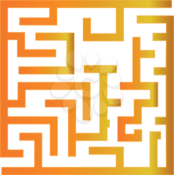 Labyrinth maze conundrum icon . It is flat style