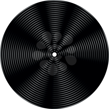 Vinyl record. Retro sound carrier icon . It is flat style