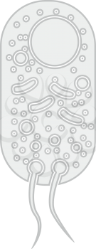 Bacteria it is icon . Flat style .