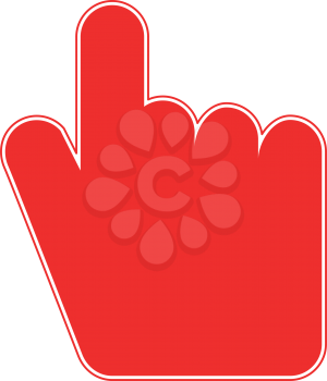 Point hand  it is icon . Flat style .
