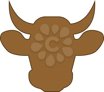Cow head  it is icon . Flat style .