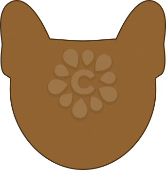 Head of dog  it is icon . Flat style .