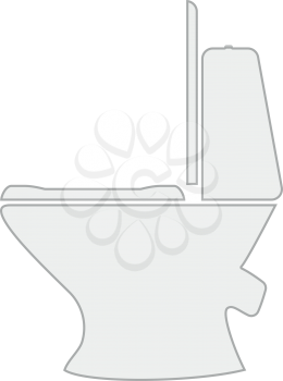 Toilet bowl  it is icon . Flat style .