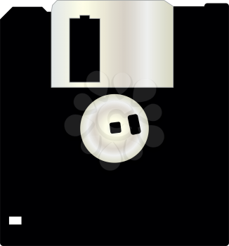 Floppy disk  it is icon . Flat style .