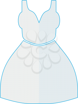 Woman dress icon . Different color . Simple style .