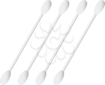 Cotton swabs icon . Different color . Simple style .