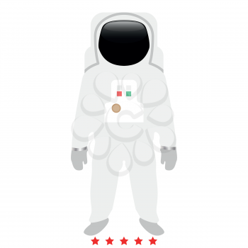 Spaceman icon Illustration color fill simple style
