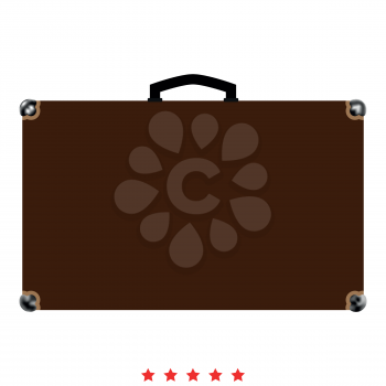 Suitcase icon Illustration color fill simple style