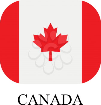 Royalty free image of a Canadian Flag on rectangular board with round edges