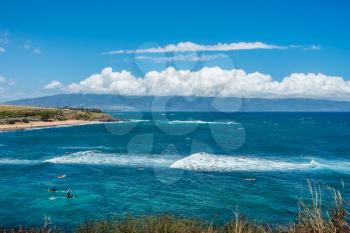 A view of the water at Hookipa Beach Park on Maui, Hawaii.