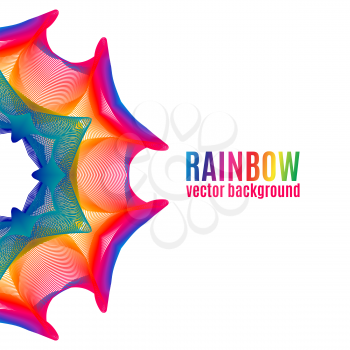 Rainbow Star vector background. Abstract colorful illustration for your business 