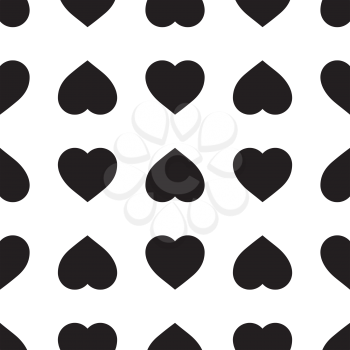 Monochrome seamless pattern with hearts. Texture for scrapbooking, wrapping paper, textiles, home decor, skins smartphones backgrounds cards, website, web page,