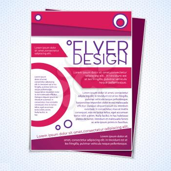 Graphic design and layout template concept for flying brochure flyer poster